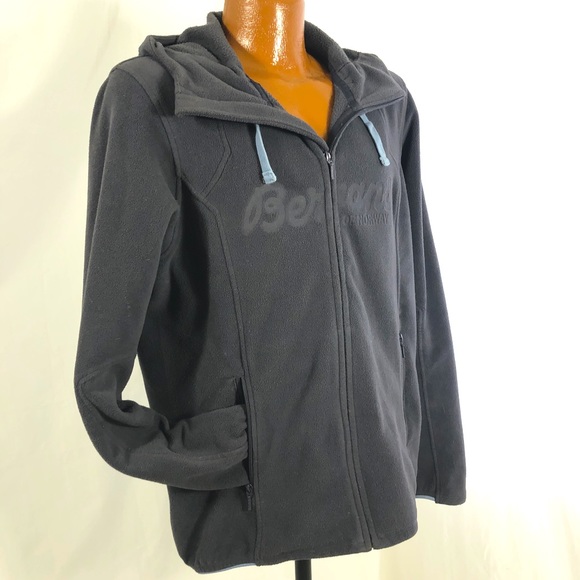 Bergans by Norway ski wear fleece hoodie gray blue MED mens heavyweight skiwear - Picture 10 of 10